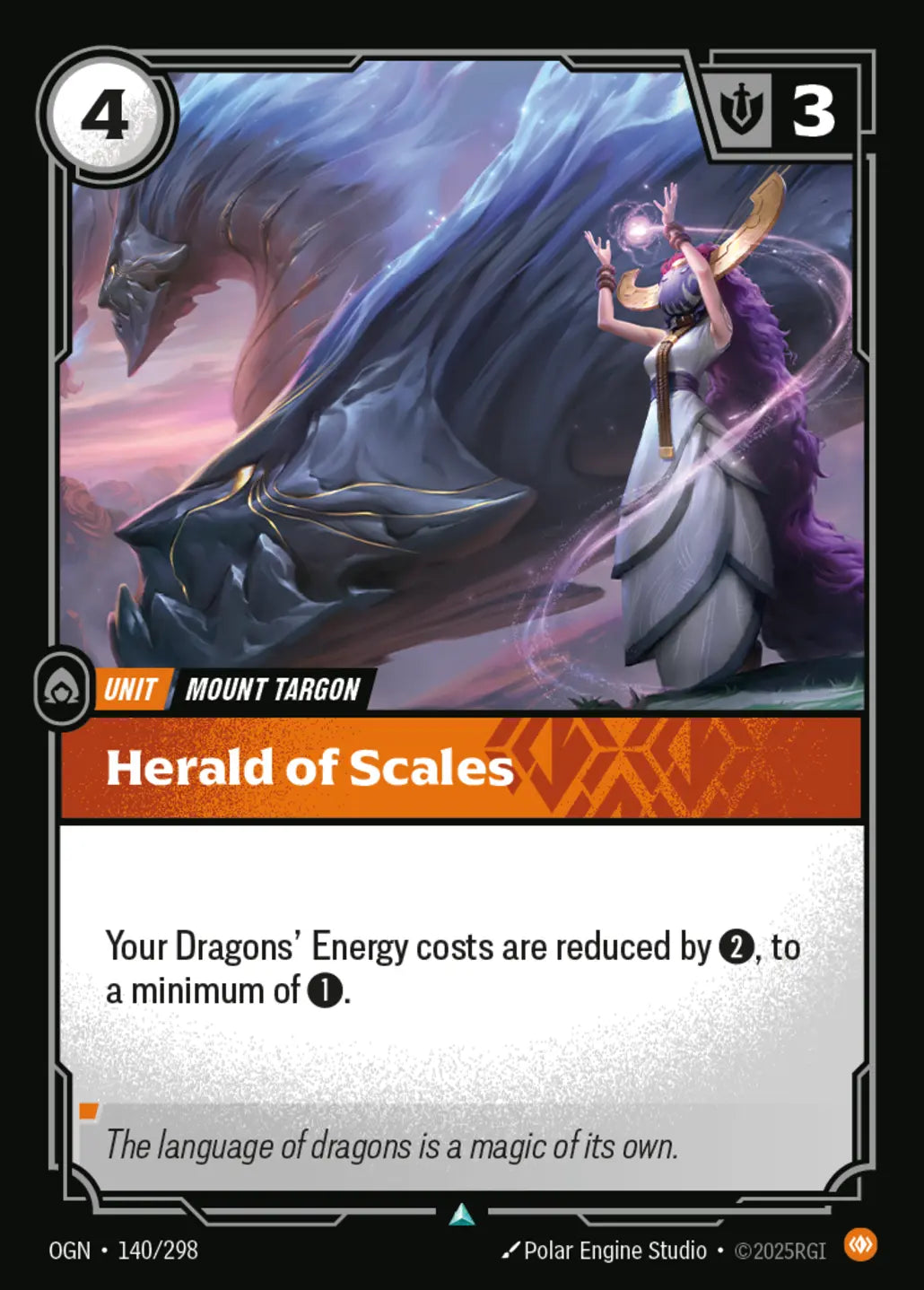 (140/298) Riftbound TCG Origins Single: Herald of Scales Holo Uncommon