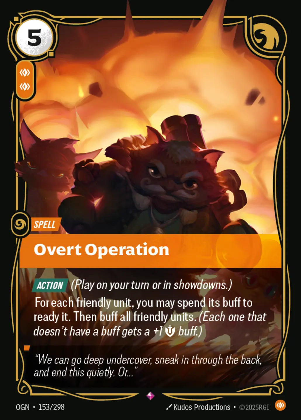 (153/298) Riftbound TCG Origins Single: Overt Operation Holo Rare