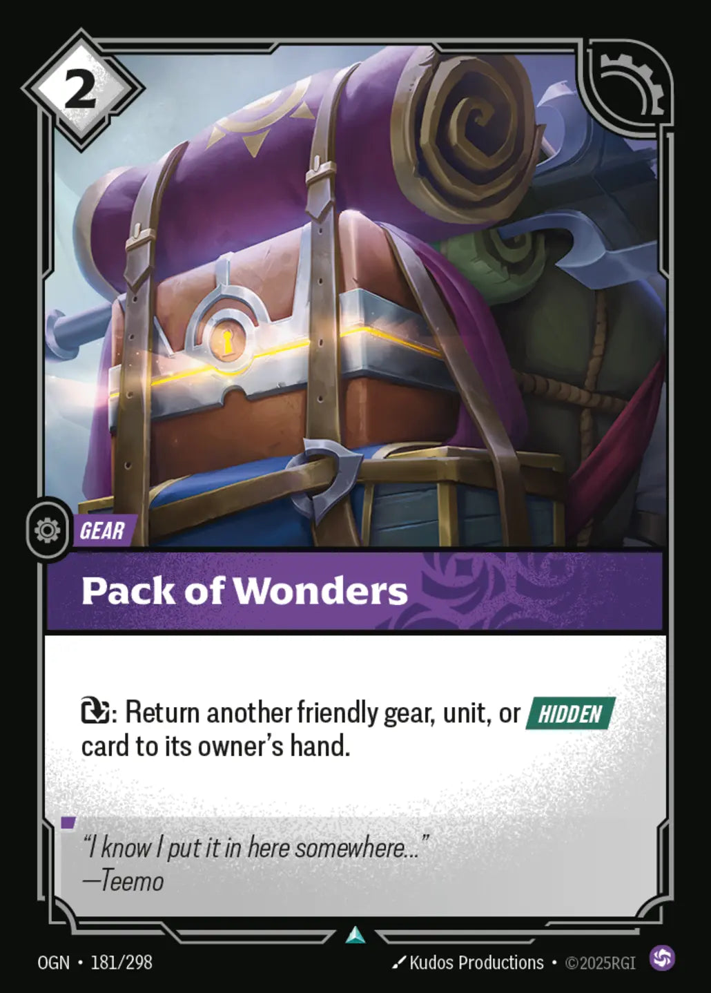 (181/298) Riftbound TCG Origins Single: Pack of Wonders Uncommon