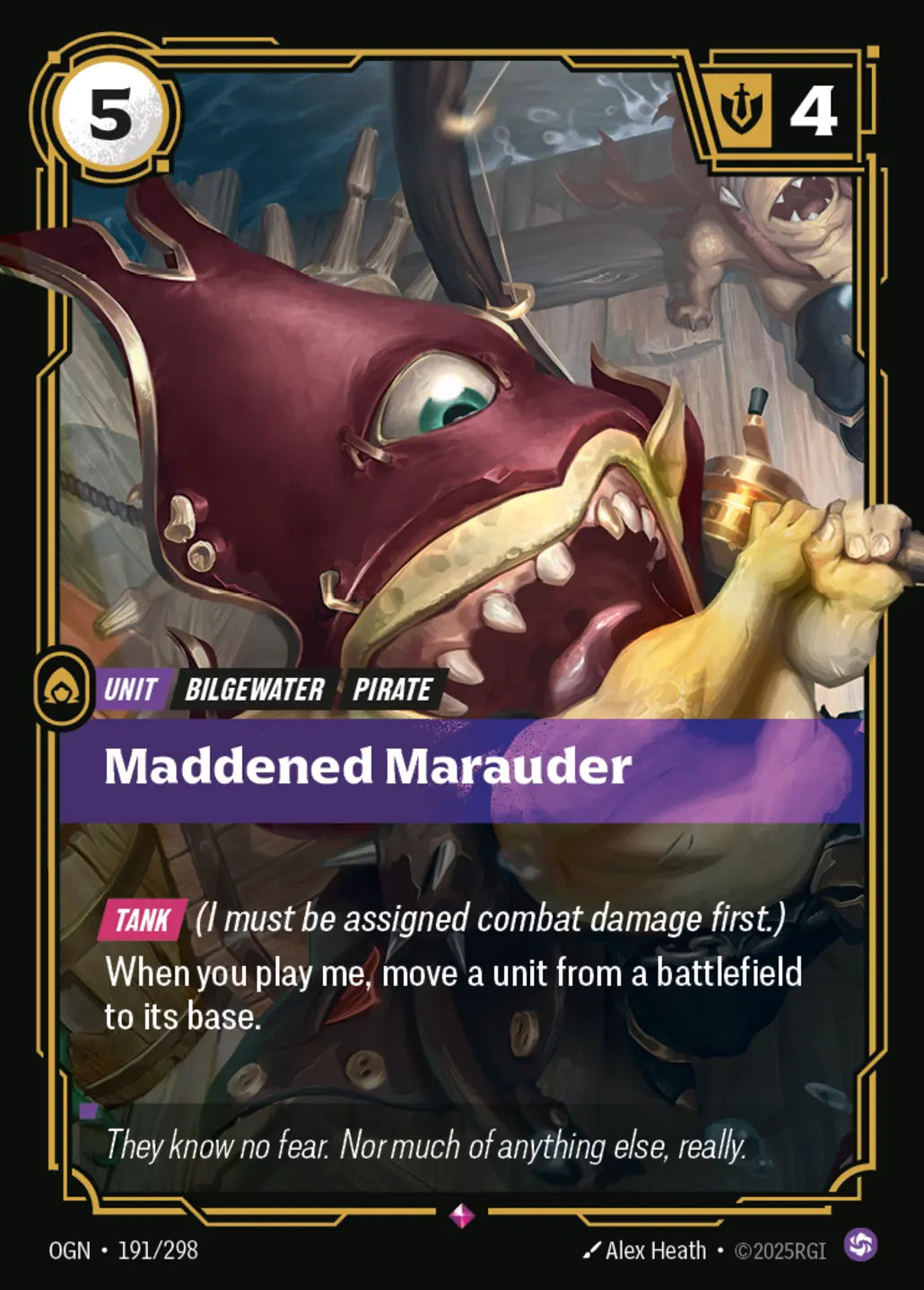 (191/298) Riftbound TCG Origins Single: Maddened Marauder Holo Rare