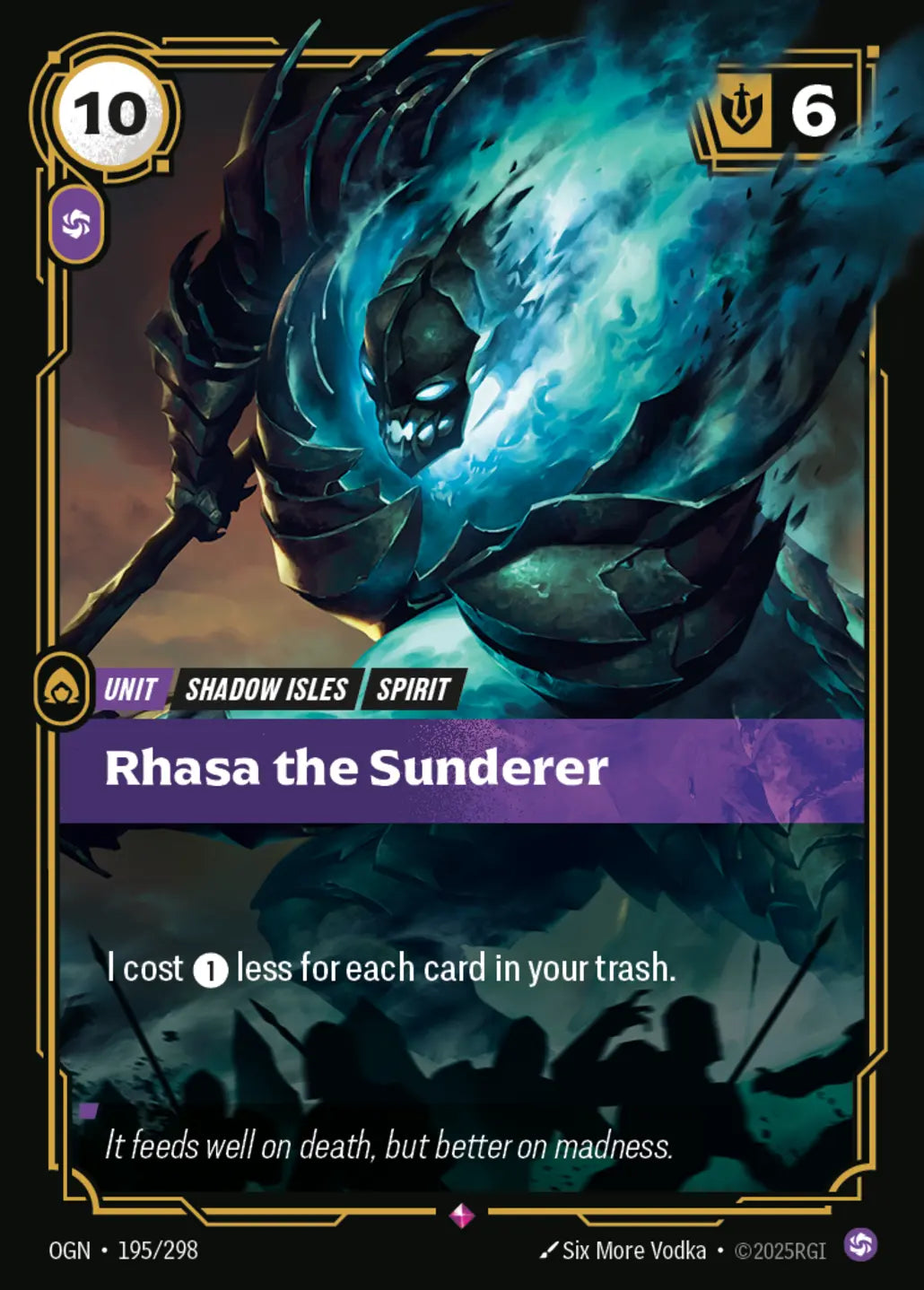 (195/298) Riftbound TCG Origins Single: Rhasa the Sunderer Holo Rare