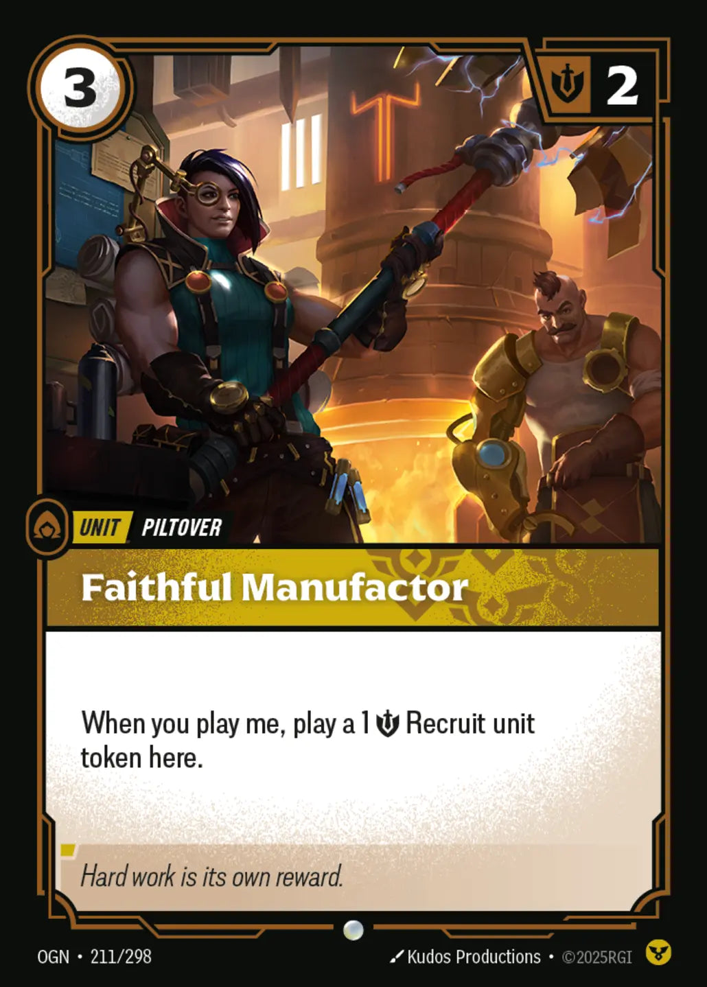 (211/298) Riftbound TCG Origins Single: Faithful Manufactor Common