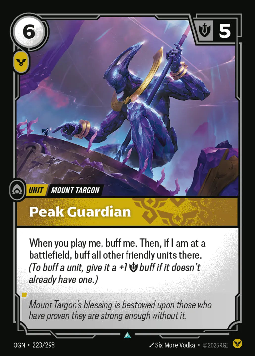 (223/298) Riftbound TCG Origins Single: Peak Guardian Uncommon