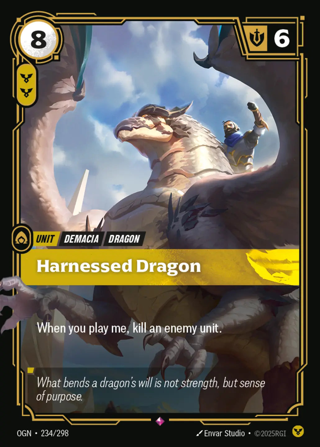 (234/298) Riftbound TCG Origins Single: Harnessed Dragon Holo Rare