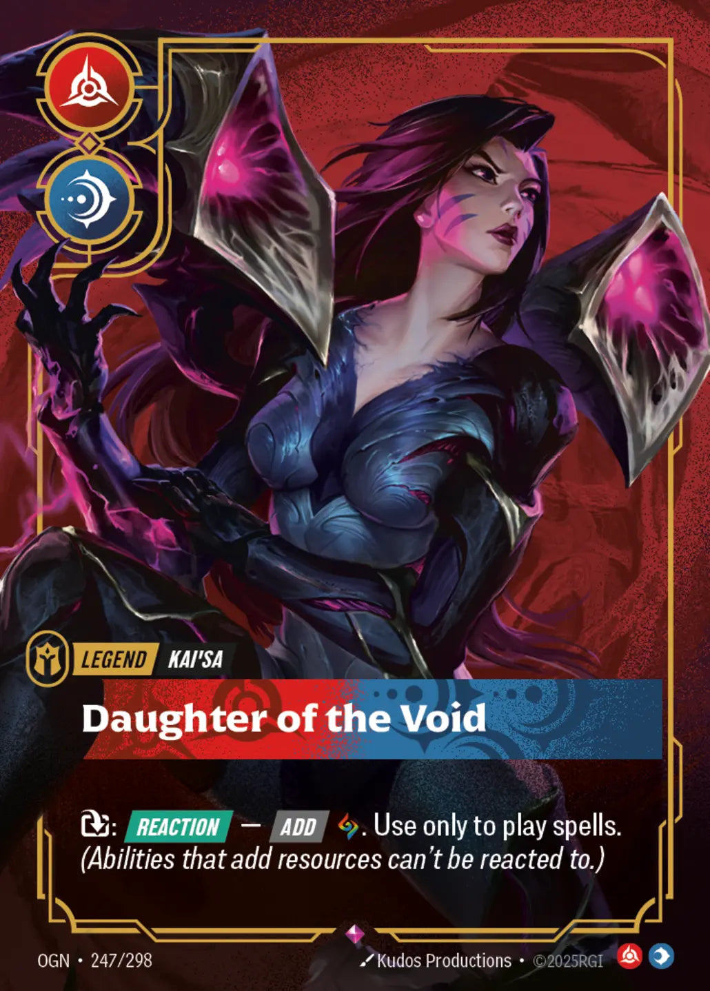 (247/298) Riftbound TCG Origins Single: Kai'Sa, Daughter of the Void (V.1 - Rare) Holo Rare