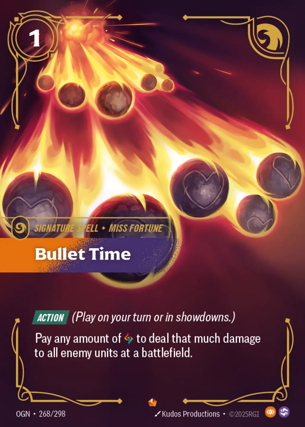 (268/298) Riftbound TCG Origins Single: Bullet Time Holo Epic