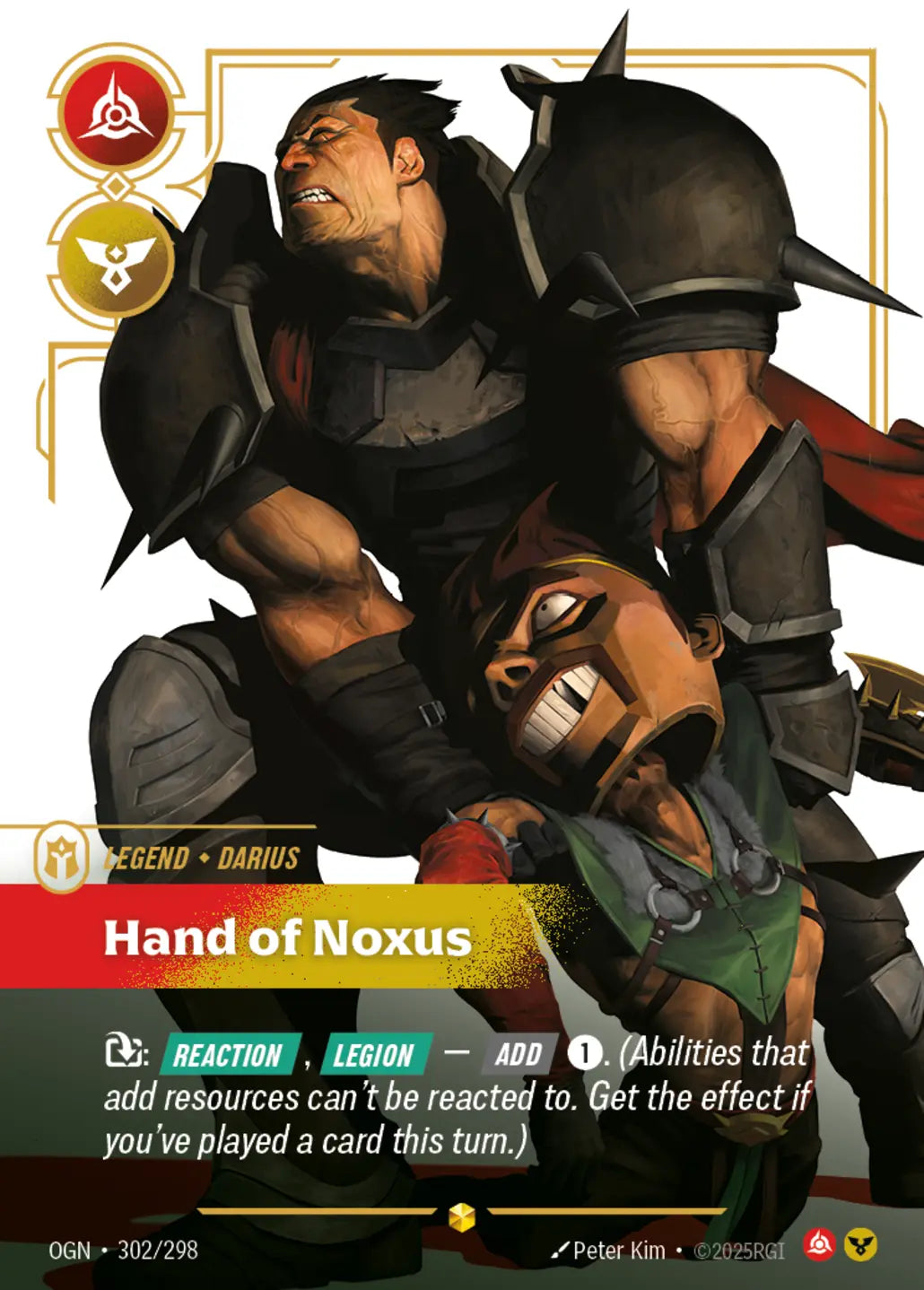 (302/298) Riftbound TCG Origins Single: Darius, Hand of Noxus (V.2 - Showcase) Holo Showcase