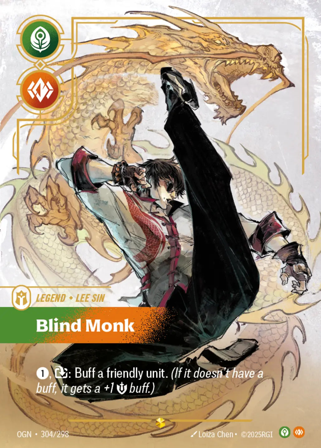 (304/298) Riftbound TCG Origins Single: Lee Sin, Blind Monk (V.2 - Showcase) Holo Showcase