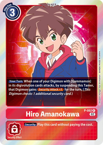 (P-062) Digimon TCG Resurgence Booster Single: Hiro Amanokawa (P-062) Promo