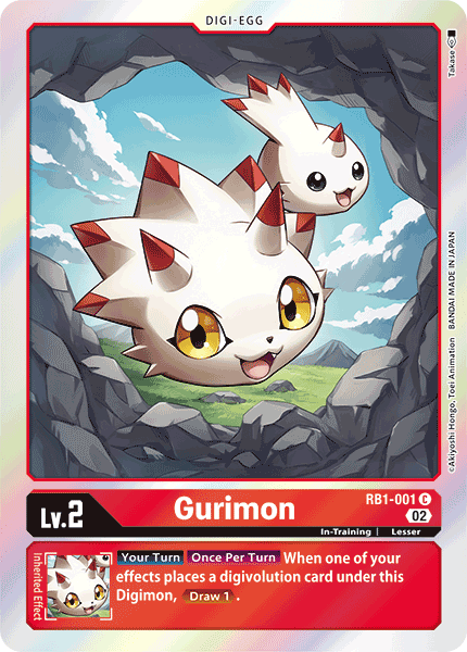 (001) Digimon TCG Resurgence Booster Single: Gurimon (RB1-001) Common