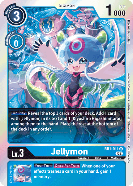 (011) Digimon TCG Resurgence Booster Single: Jellymon (RB1-011) (V.2) Alternative Art