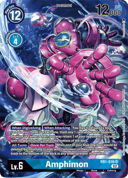 (016) Digimon TCG Resurgence Booster Single: Amphimon (RB1-016) (V.2) Alternative Art