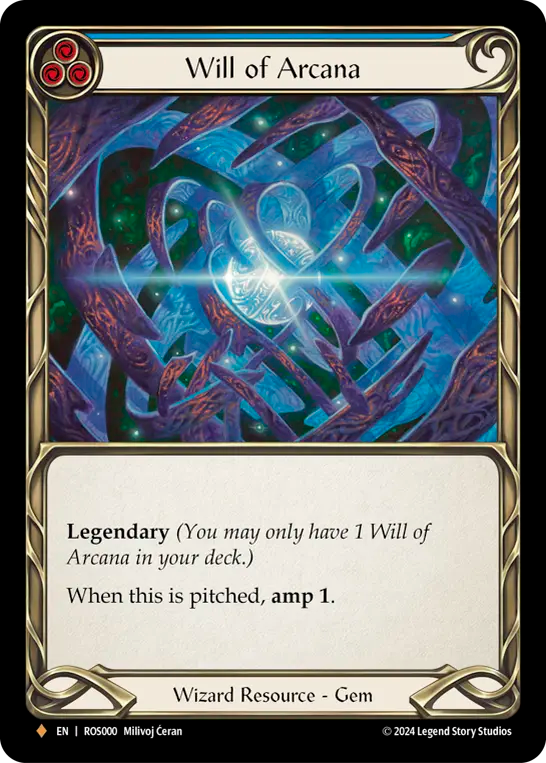 (ROS000) Flesh & Blood TCG Rosetta Single: Will of Arcana (Cold Foil) Fabled