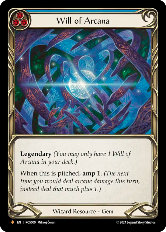 (ROS000) Flesh & Blood TCG Rosetta Single: Will of Arcana (Rainbow Foil) Fabled