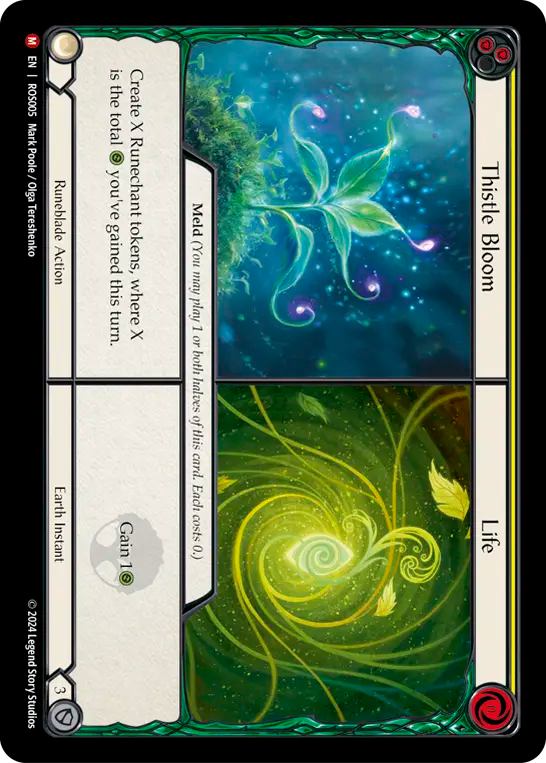 (ROS005) Flesh & Blood TCG Rosetta Single: Thistle Bloom // Life (Regular) Majestic
