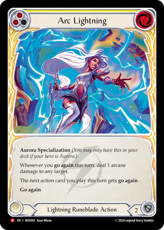 (ROS010) Flesh & Blood TCG Rosetta Single: Arc Lightning (Rainbow Foil) Majestic