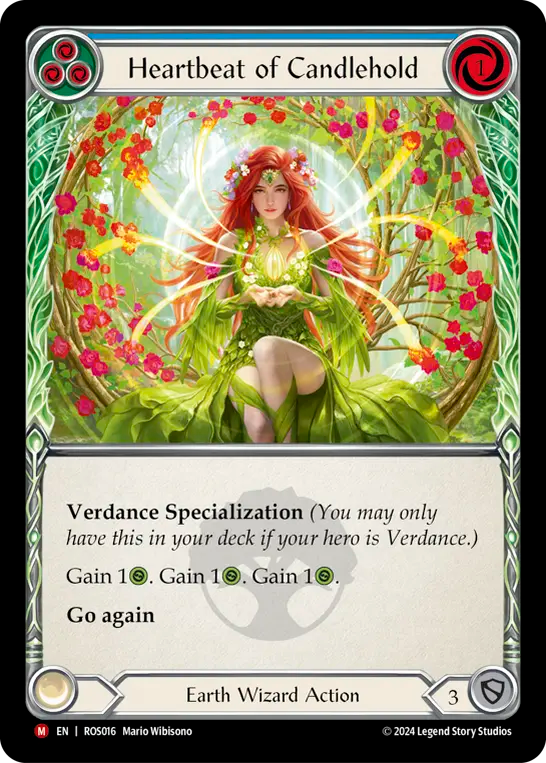 (ROS016) Flesh & Blood TCG Rosetta Single: Heartbeat of Candlehold (Rainbow Foil) Majestic