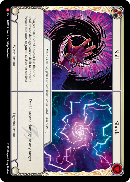 (ROS023) Flesh & Blood TCG Rosetta Single: Null // Shock (Rainbow Foil) Majestic