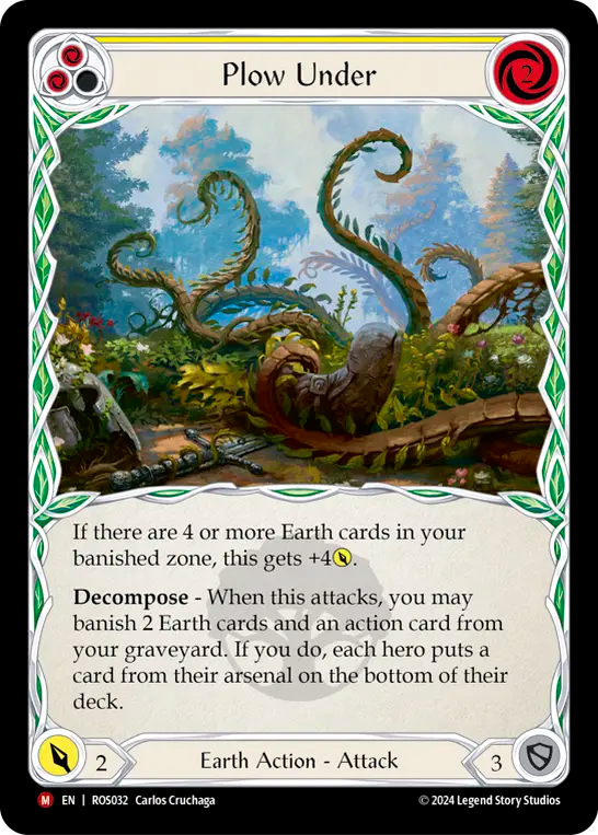 (ROS032) Flesh & Blood TCG Rosetta Single: Plow Under (Regular) Majestic