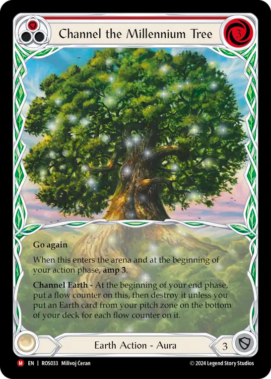(ROS033) Flesh & Blood TCG Rosetta Single: Channel the Millennium Tree (Alternate Art Rainbow Foil) Majestic