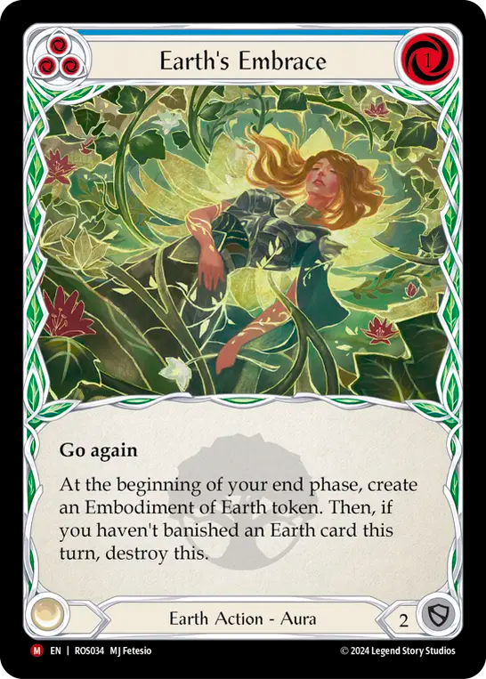 (ROS034) Flesh & Blood TCG Rosetta Single: Earth's Embrace (Rainbow Foil) Majestic