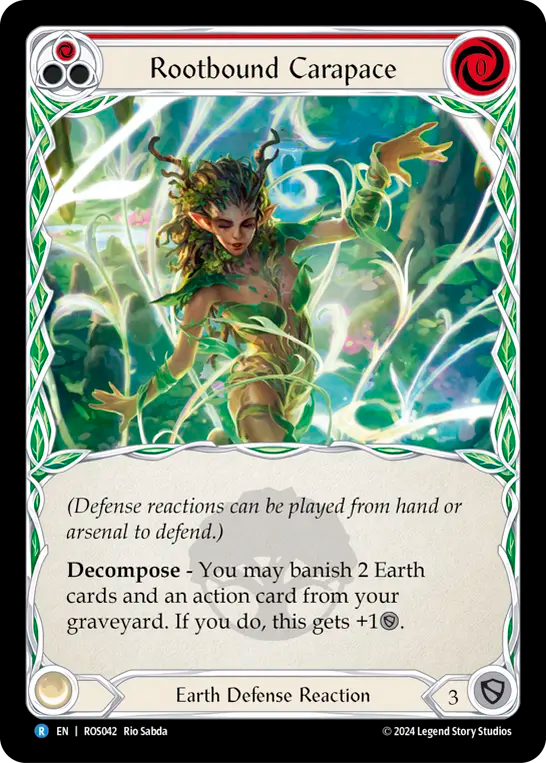 (ROS042) Flesh & Blood TCG Rosetta Single: Rootbound Carapace (Red) (Rainbow Foil) Rare