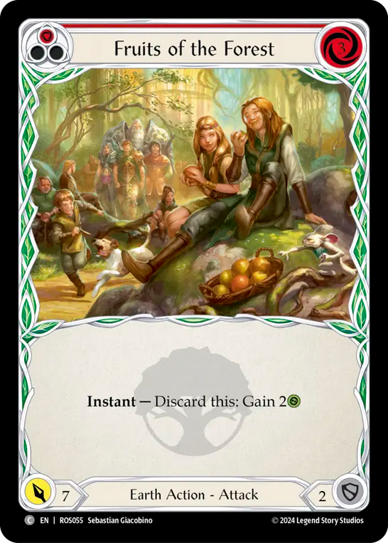 (ROS055) Flesh & Blood TCG Rosetta Single: Fruits of the Forest (Red) (Rainbow Foil) Common