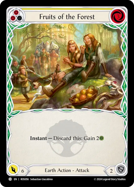 (ROS056) Flesh & Blood TCG Rosetta Single: Fruits of the Forest (Yellow) (Rainbow Foil) Common