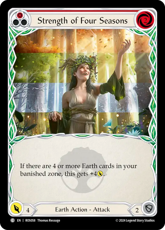 (ROS058) Flesh & Blood TCG Rosetta Single: Strength of Four Seasons (Red) (Regular) Common