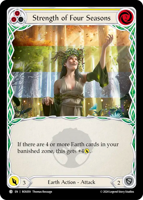 (ROS059) Flesh & Blood TCG Rosetta Single: Strength of Four Seasons (Yellow) (Regular) Common
