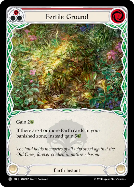 (ROS067) Flesh & Blood TCG Rosetta Single: Fertile Ground (Red) (Regular) Common