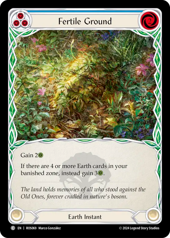 (ROS069) Flesh & Blood TCG Rosetta Single: Fertile Ground (Blue) (Regular) Common