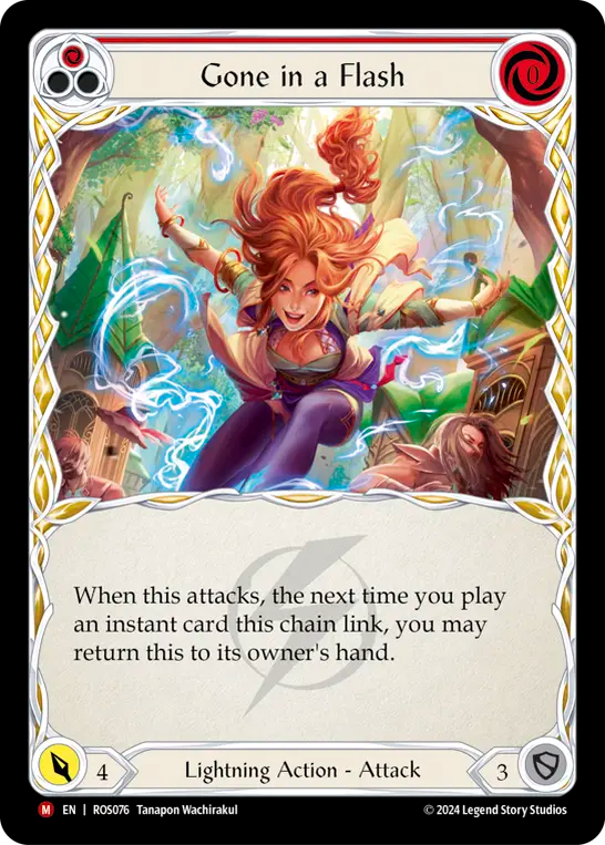 (ROS076) Flesh & Blood TCG Rosetta Single: Gone in a Flash (Rainbow Foil) Majestic