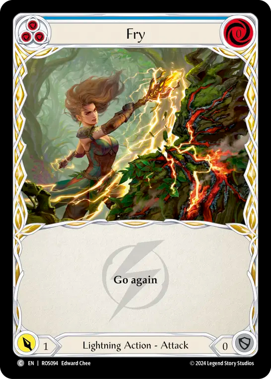 (ROS094) Flesh & Blood TCG Rosetta Single: Fry (Blue) (Rainbow Foil) Common