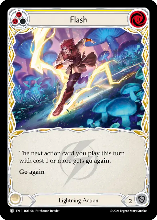 (ROS108) Flesh & Blood TCG Rosetta Single: Flash (Yellow) (Regular) Common