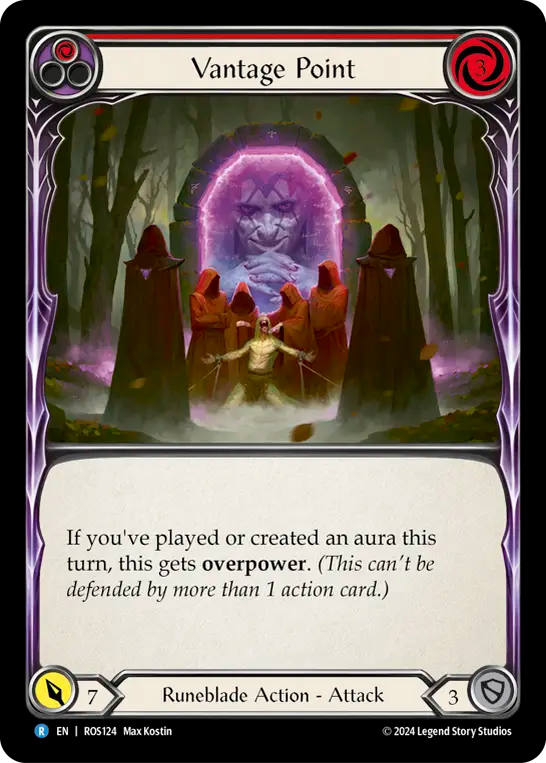 (ROS124) Flesh & Blood TCG Rosetta Single: Vantage Point (Red) (Rainbow Foil) Rare