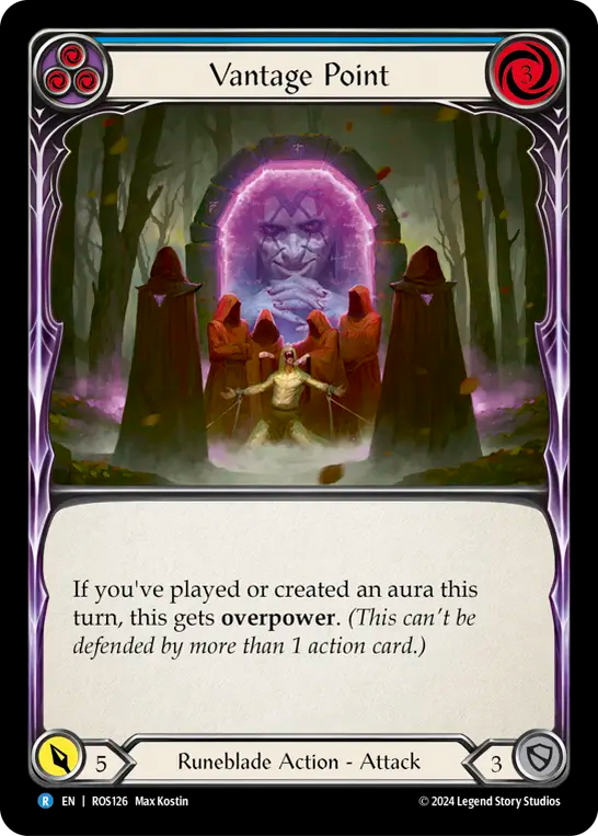 (ROS126) Flesh & Blood TCG Rosetta Single: Vantage Point (Blue) (Rainbow Foil) Rare