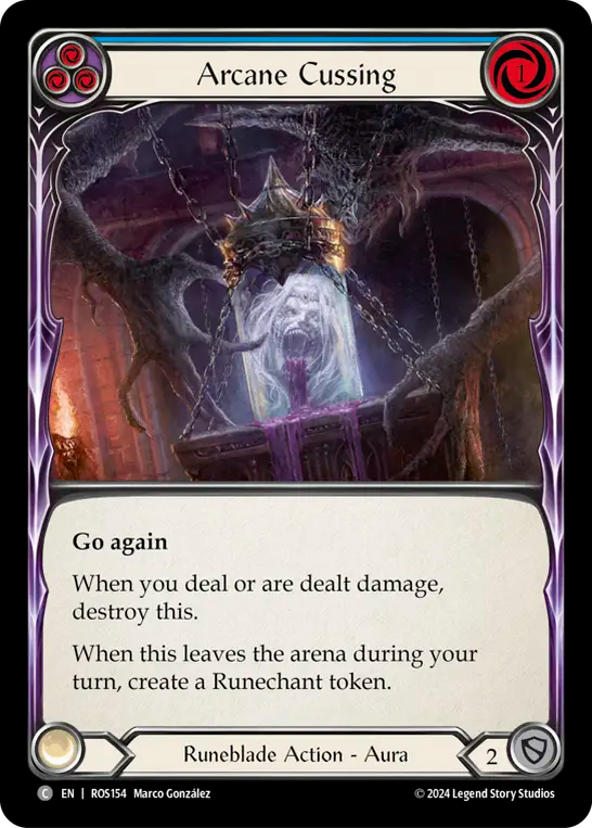 (ROS154) Flesh & Blood TCG Rosetta Single: Arcane Cussing (Blue) (Regular) Common