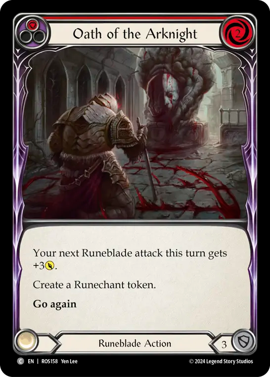 (ROS158) Flesh & Blood TCG Rosetta Single: Oath of the Arknight (Red) (Regular) Common