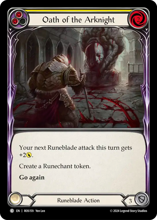 (ROS159) Flesh & Blood TCG Rosetta Single: Oath of the Arknight (Yellow) (Regular) Common
