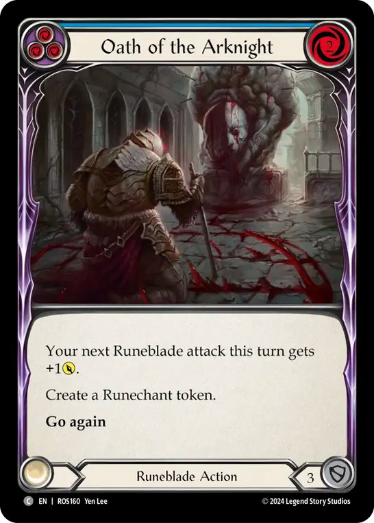 (ROS160) Flesh & Blood TCG Rosetta Single: Oath of the Arknight (Blue) (Regular) Common