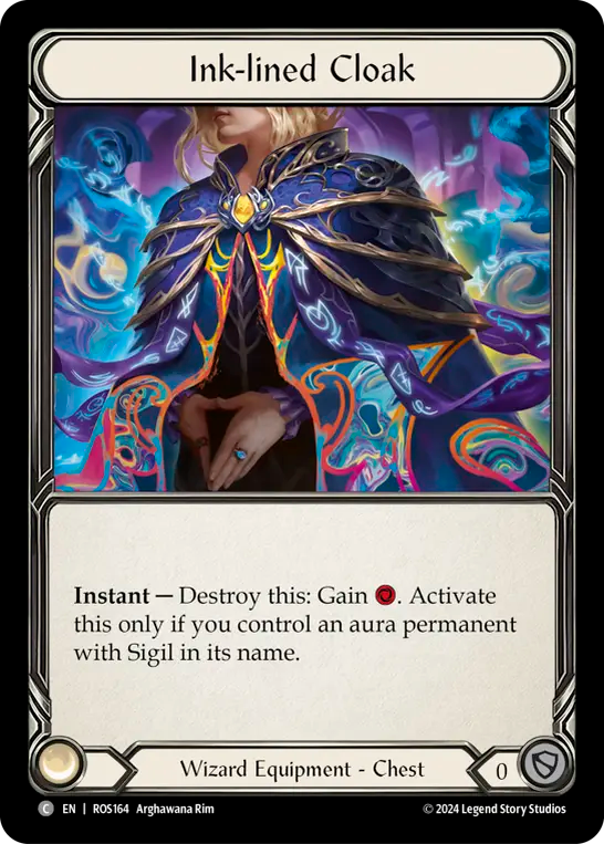 (ROS164) Flesh & Blood TCG Rosetta Single: Ink-lined Cloak (Regular) Common