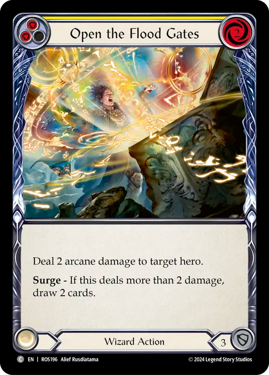 (ROS196) Flesh & Blood TCG Rosetta Single: Open the Flood Gates (Yellow) (Regular) Common