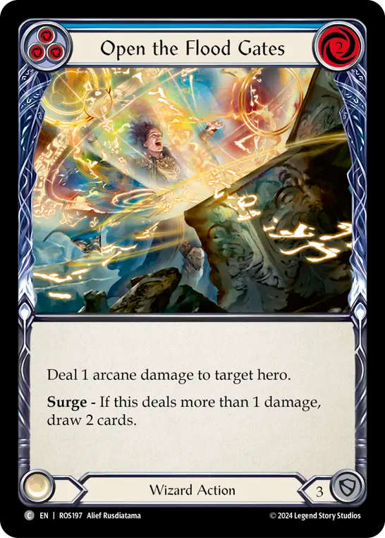 (ROS197) Flesh & Blood TCG Rosetta Single: Open the Flood Gates (Blue) (Regular) Common