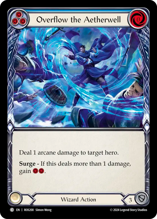 (ROS200) Flesh & Blood TCG Rosetta Single: Overflow the Aetherwell (Blue) (Regular) Common