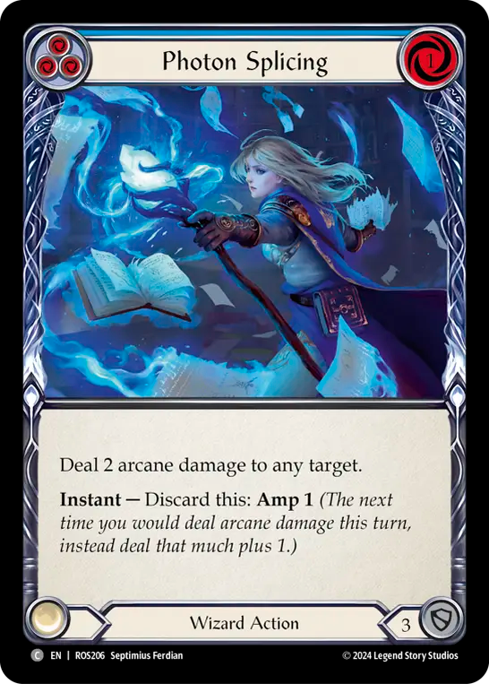 (ROS206) Flesh & Blood TCG Rosetta Single: Photon Splicing (Blue) (Regular) Common