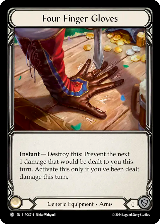(ROS214) Flesh & Blood TCG Rosetta Single: Four Finger Gloves (Regular) Common