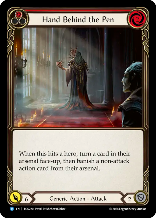 (ROS220) Flesh & Blood TCG Rosetta Single: Hand Behind the Pen (Regular) Rare