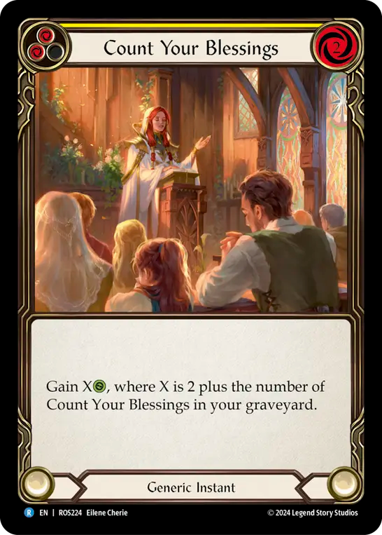 (ROS224) Flesh & Blood TCG Rosetta Single: Count Your Blessings (Yellow) (Rainbow Foil) Rare