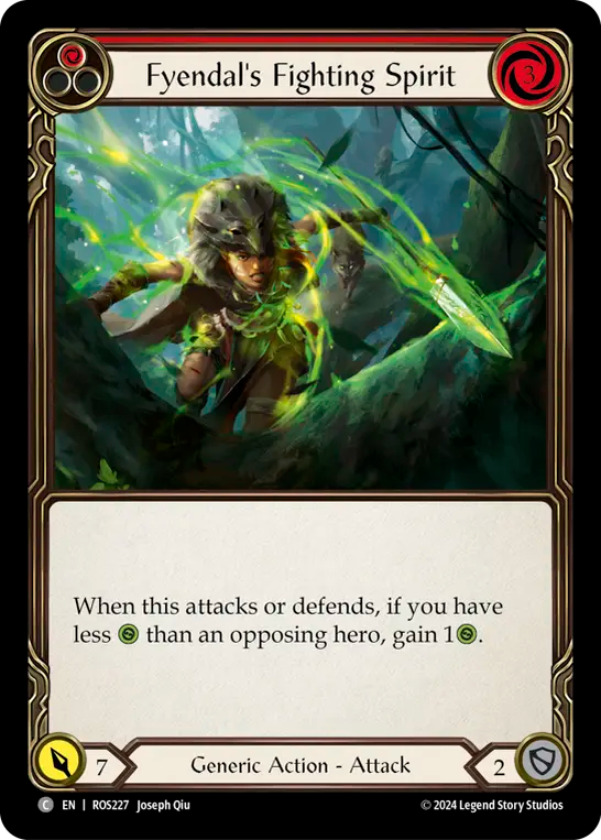 (ROS227) Flesh & Blood TCG Rosetta Single: Fyendal's Fighting Spirit (Red) (Regular) Common